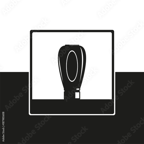 Shampoo. Cosmetic items. Vector icon.