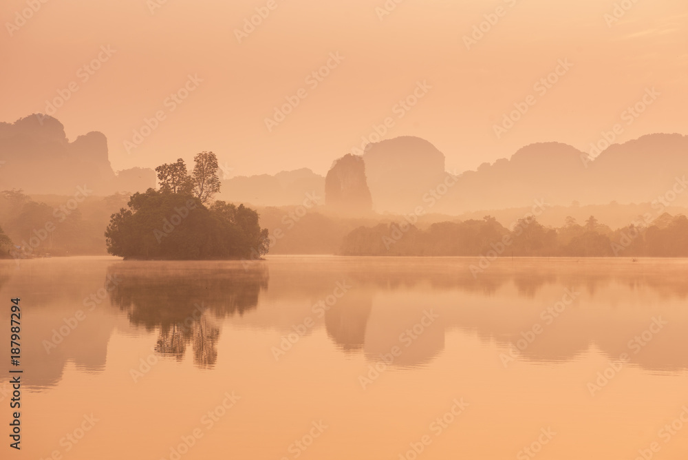 Landscape background during summer at lake while sunrise. Landscape background during summer at lake while sunrise.