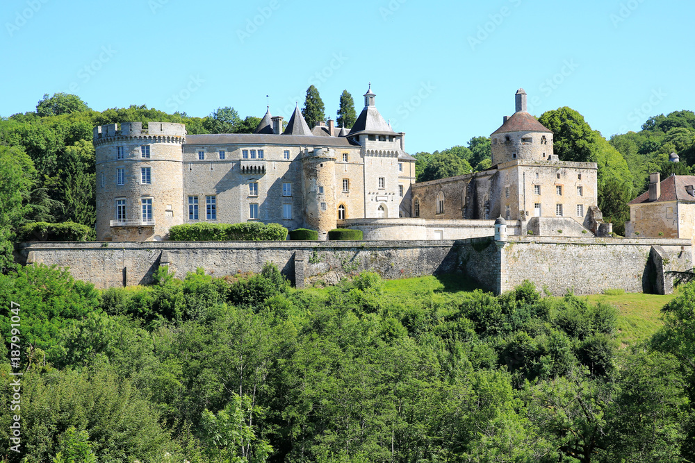 The historic Castle Chastellux in Burgundy, France