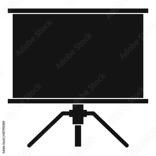 Blank projection screen icon, simple style