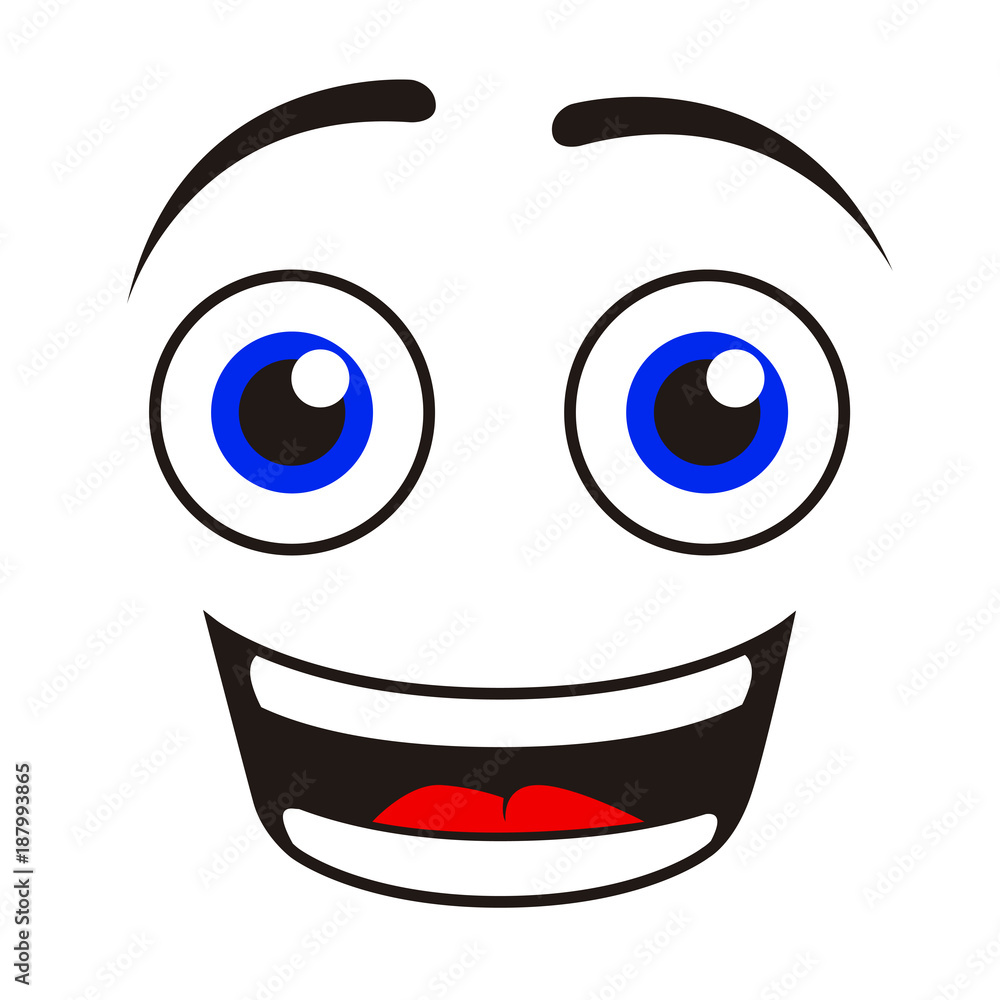 Obraz premium Isolated happy emoticon