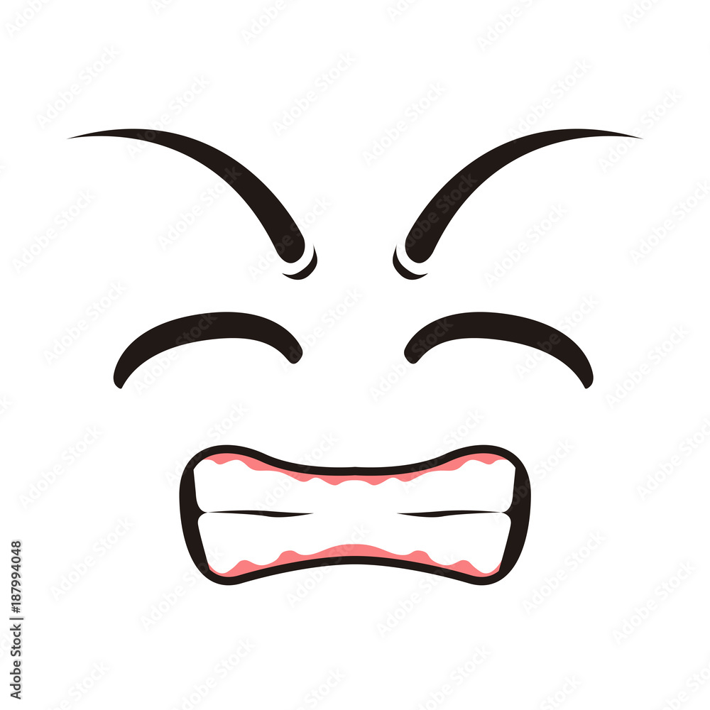 Borderless angry emoticon Borderless angry emoticon