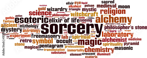 Sorcery word cloud photo