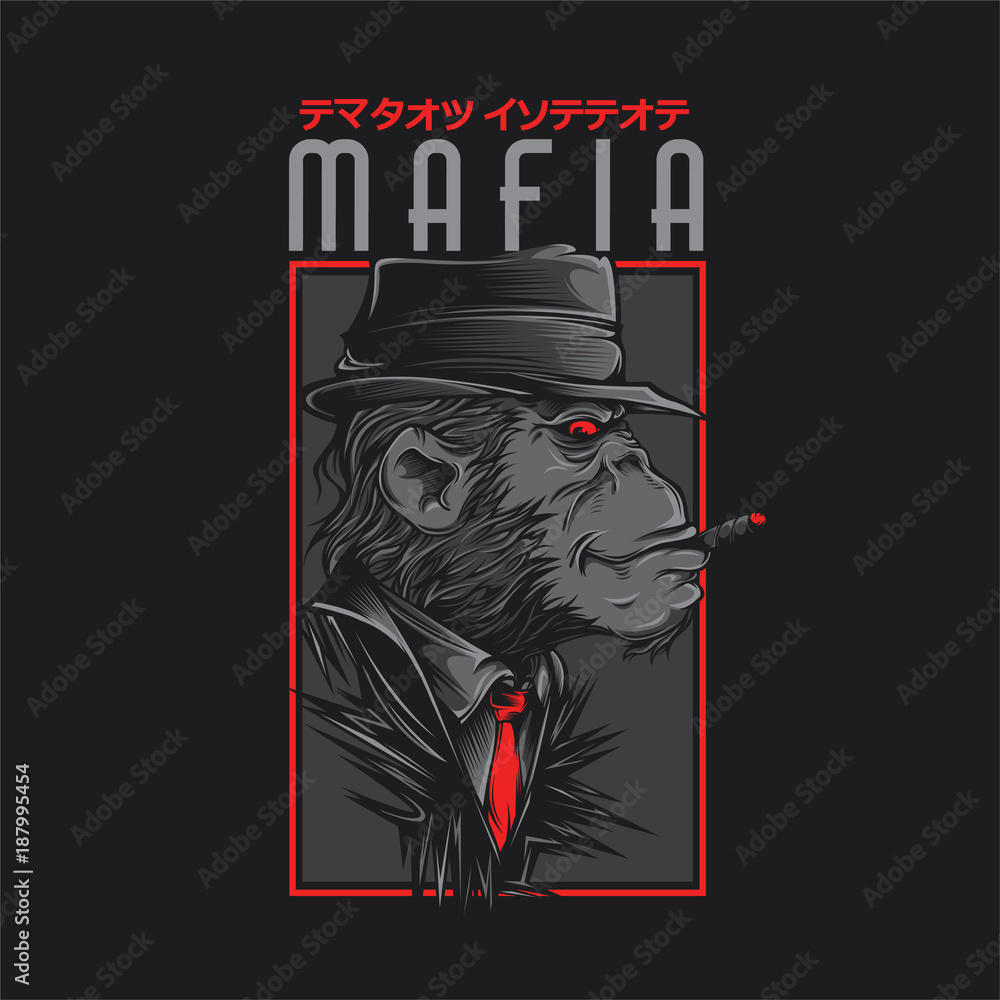 Monkey Mafia Stock Vector Adobe Stock