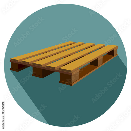 A CEN/EURO pallet flat design icon vector eps 10