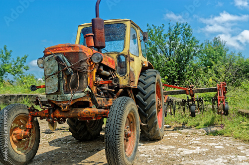 Old rusty tractor