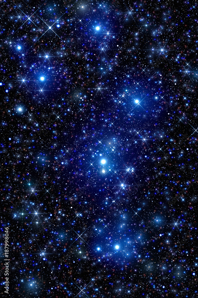 Obraz premium Milky way stars on a dark sky.