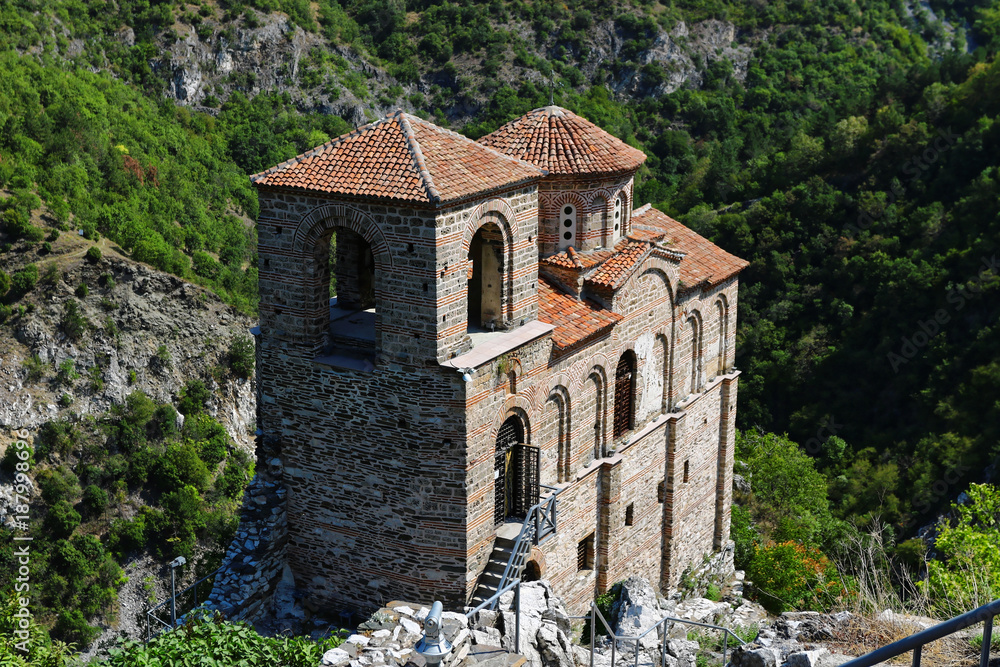 Church of the Holy Mother of God in Asen's Fortress and Rhodopes mountain