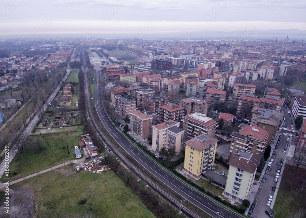 Fototapeta premium Mantova, quartiere Te Brunetti, panorama, veduta
