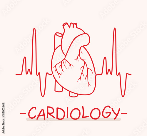 vector medical symbol of cardiology