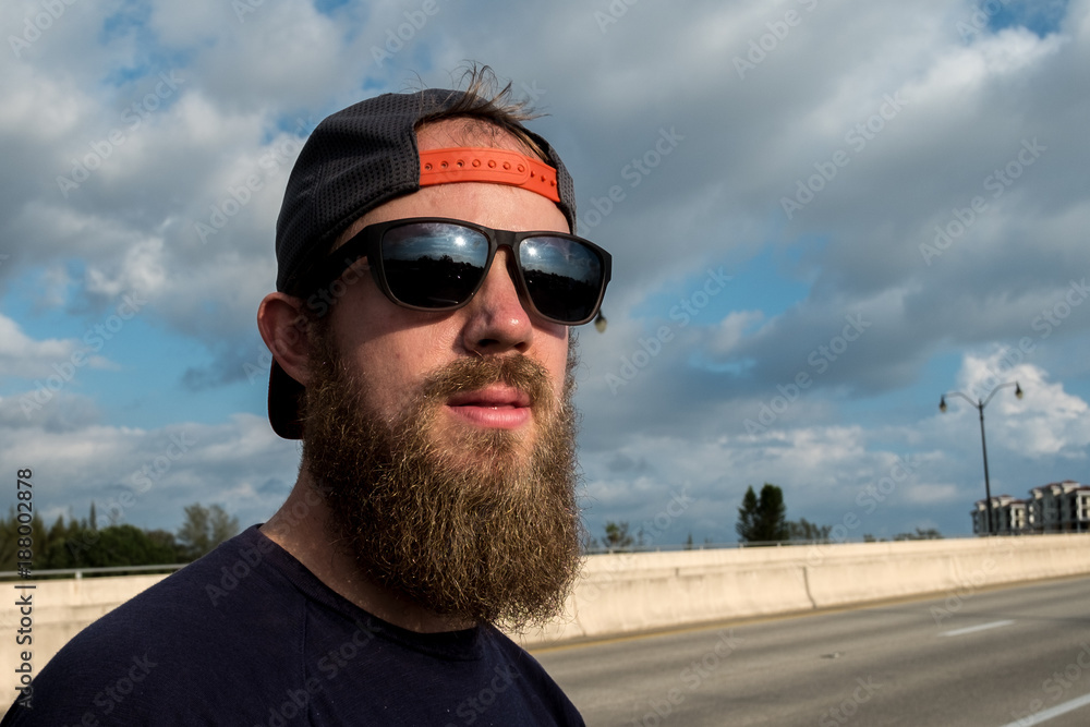 Bearded Man with Sunglasses Bearded Man with Sunglasses