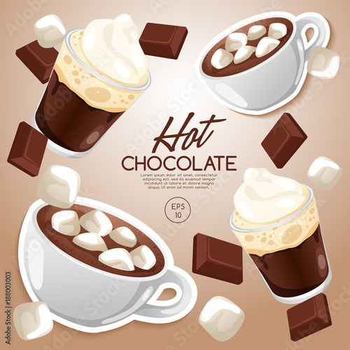 Set of Coffee Types : Vector Illustration