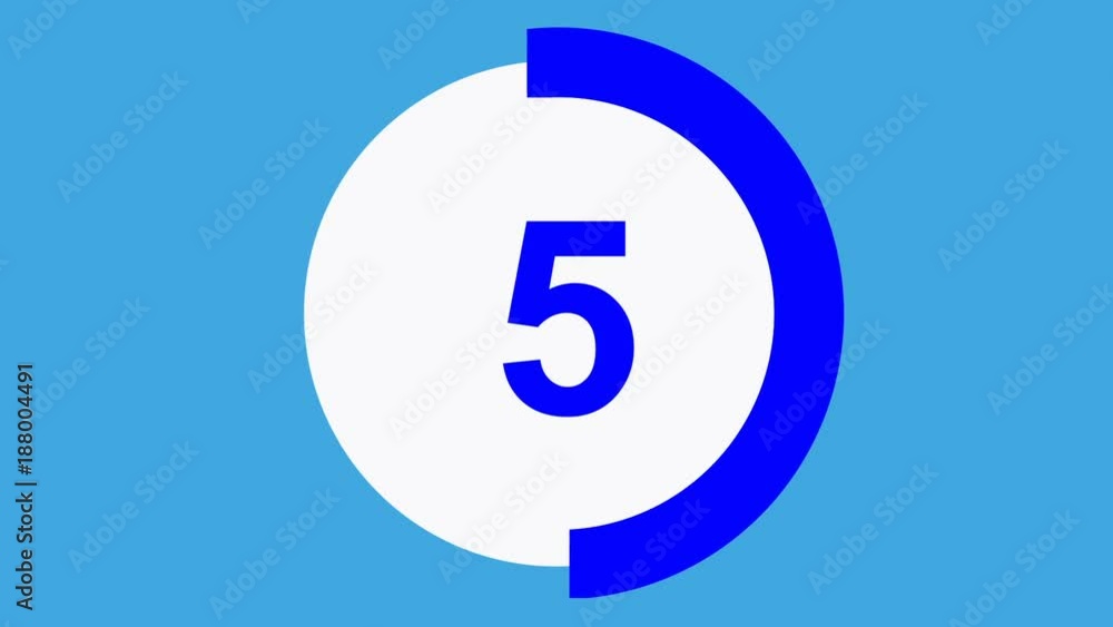 Countdown number 10 to 0 in blue color tone Countdown number 10 to 0 in blue color tone