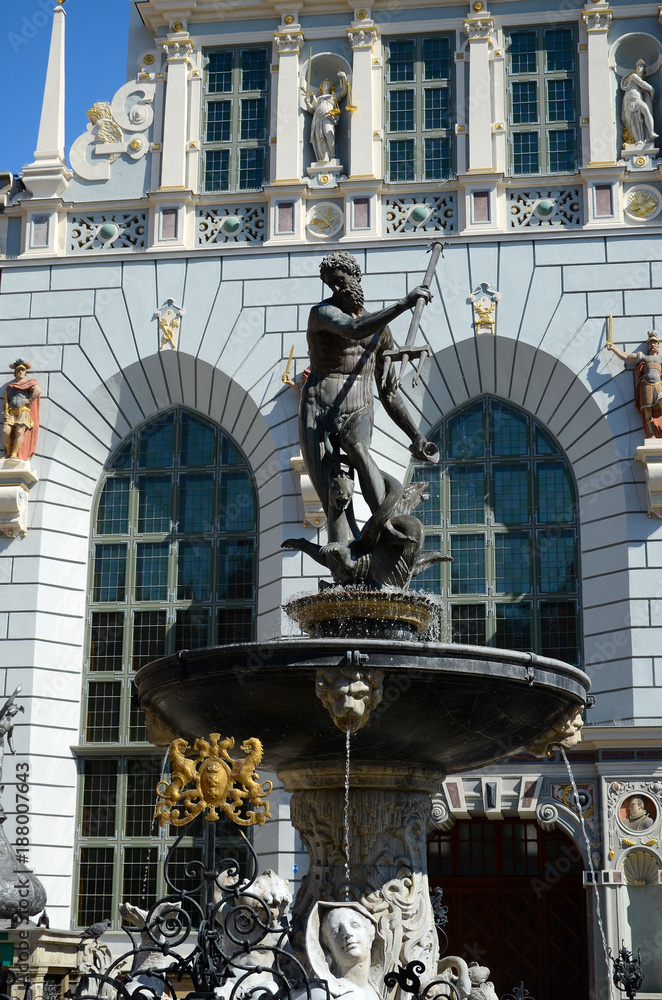 Neptune's Fountain, Gdansk, Poland
