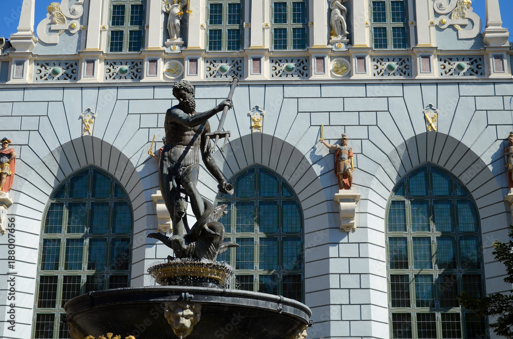 Neptune's Fountain, Gdansk, Poland