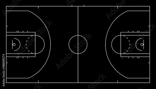 Basketball court. Sport background.
