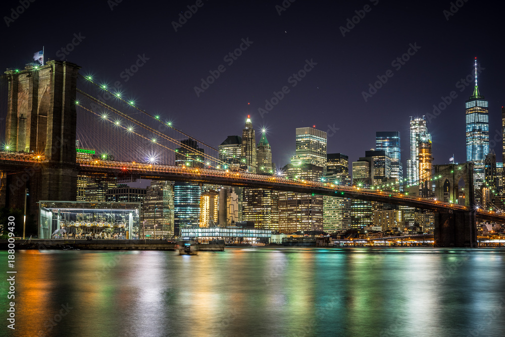 NYC Skyline Brooklyn bridge