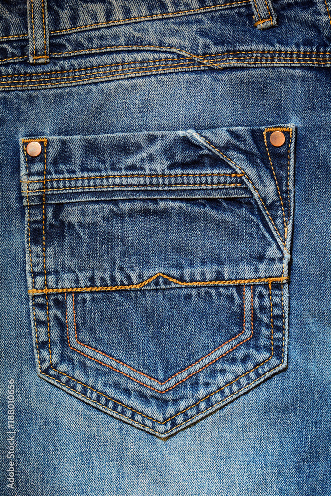 Jeans background, denim with fashion designed pocket Jeans background, denim with fashion designed pocket