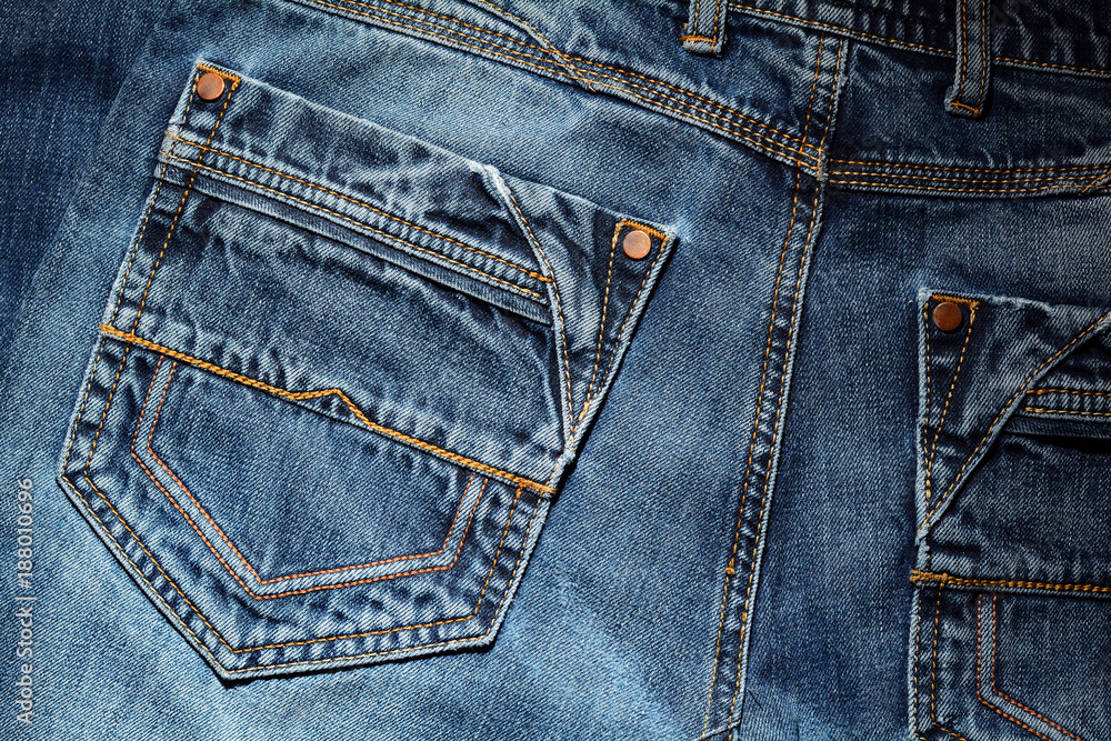 Jeans background, denim with fashion designed seam Jeans background, denim with fashion designed seam