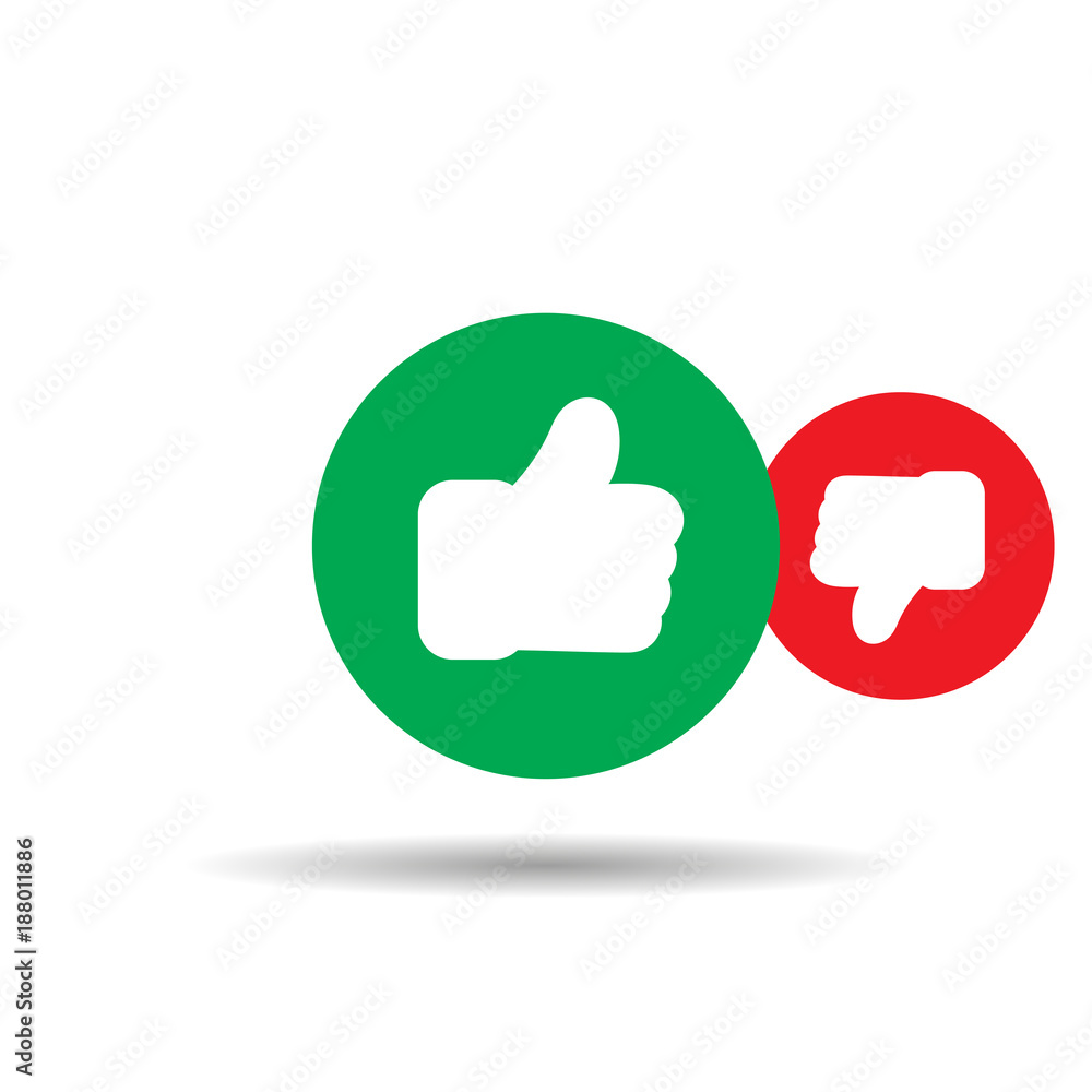 Obraz premium Thumb up, thumb down icons