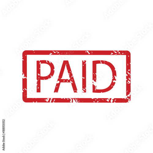 Paid rubber stamp