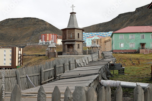 Barentsburg and its orthodox church