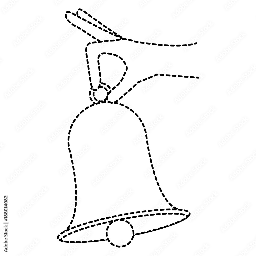 Fototapeta premium hand with christmas bell decorative icon