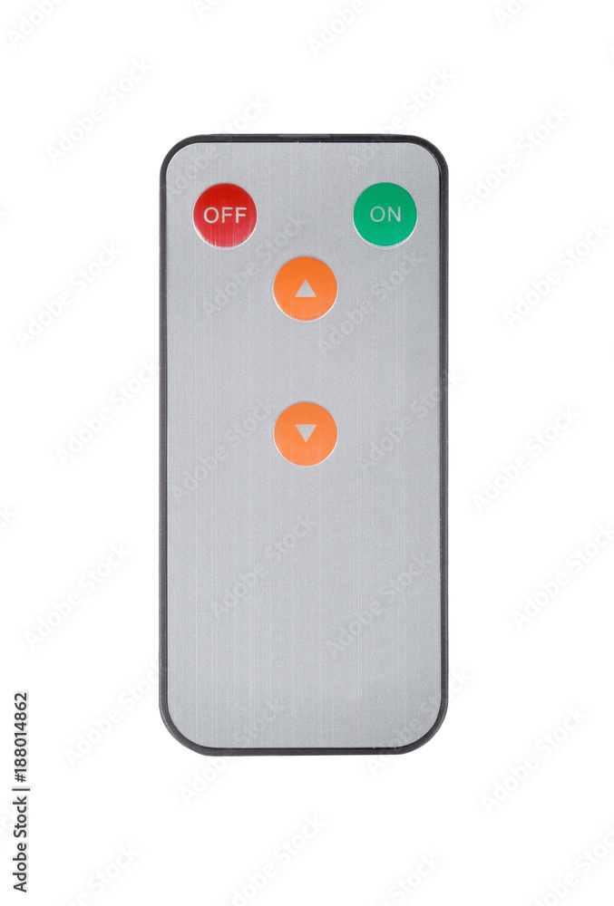 small wireless remote control on white background small wireless remote control on white background