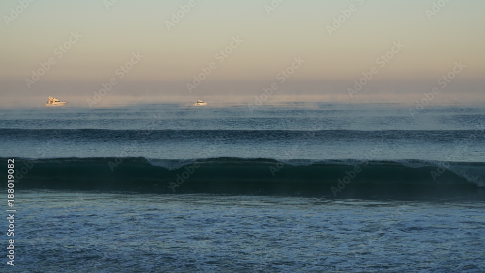 dawn wave in the mist dawn wave in the mist