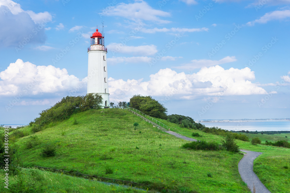 Lighthouse on the island Hiddensee in the Baltic Sea, Germany