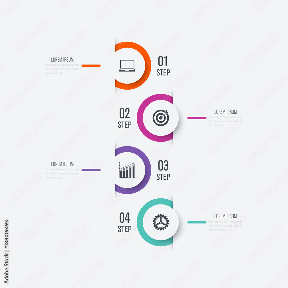 Vector illustration infographics 4 options Vector illustration infographics 4 options