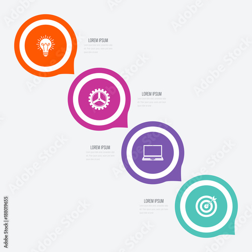 Vector illustration infographics 4 options