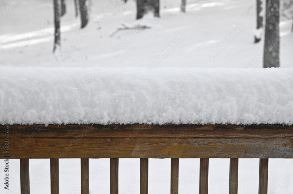 Snow on Deck Rail