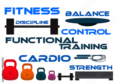 Fitness Concept with Contemporary Devices for Cardio, Functional and Strength Training