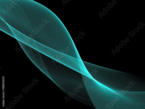  Abstract soft green wave design element 