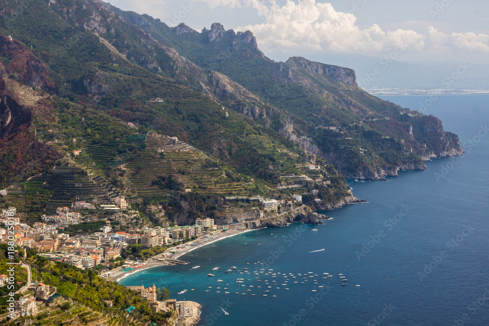 Ravello on Amalfi coast near Naples in Italy