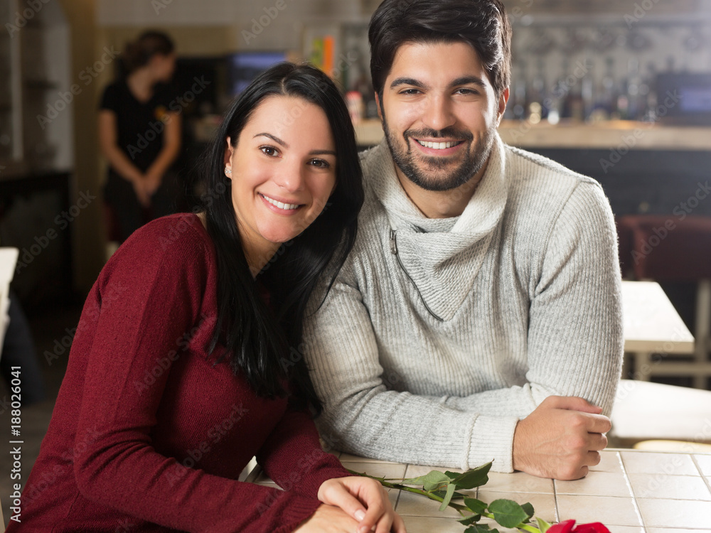 Beautiful romantic couple smiling Beautiful romantic couple smiling