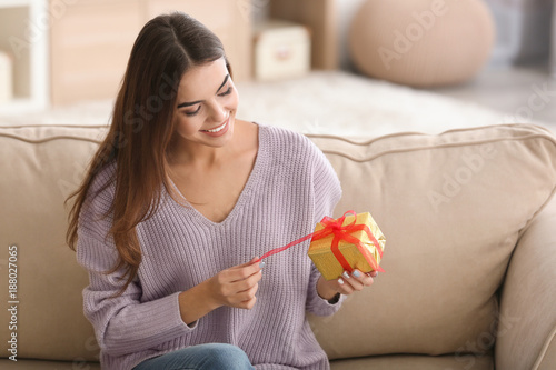 Beautiful young woman with ...