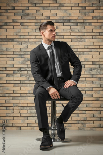 Handsome man in elegant sui...