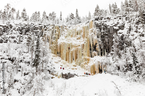 Korouoma Icefalls  in The Korouoma Nature Reserve, Finland. Southern Lapland, Municipality of Posio.