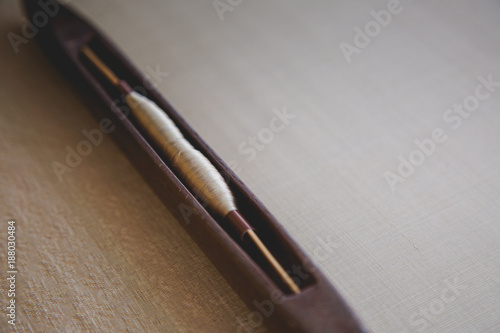 white silk textile pattern