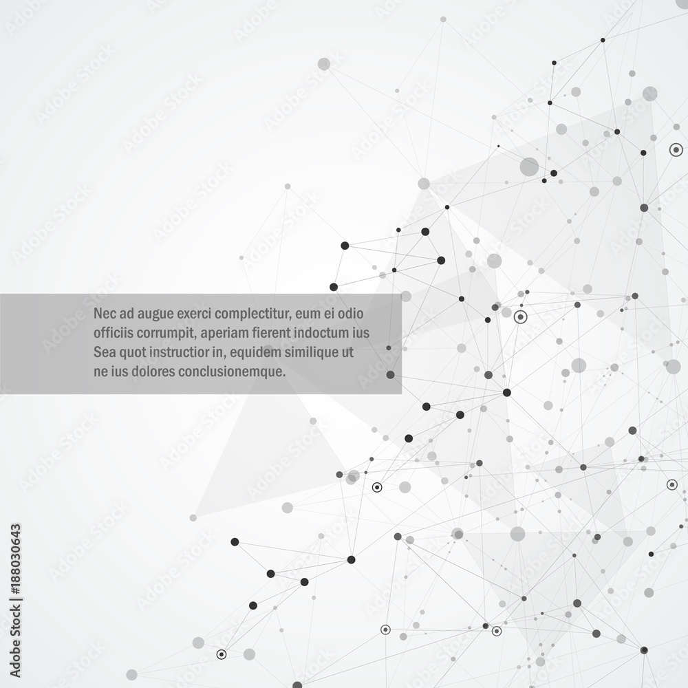 Obraz premium Geometric background with connected abstract shapes. Vector modern background