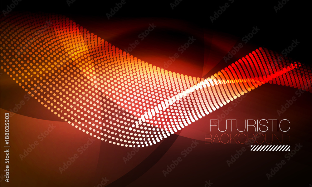 Fototapeta premium Smooth neon wave