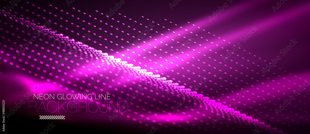 Neon purple smooth wave digital abstract background Neon purple smooth wave digital abstract background