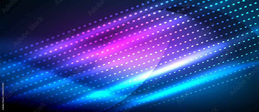 Neon smooth wave digital abstract background Neon smooth wave digital abstract background