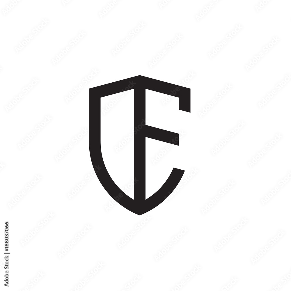 Obraz premium Initial letters shield shape logo