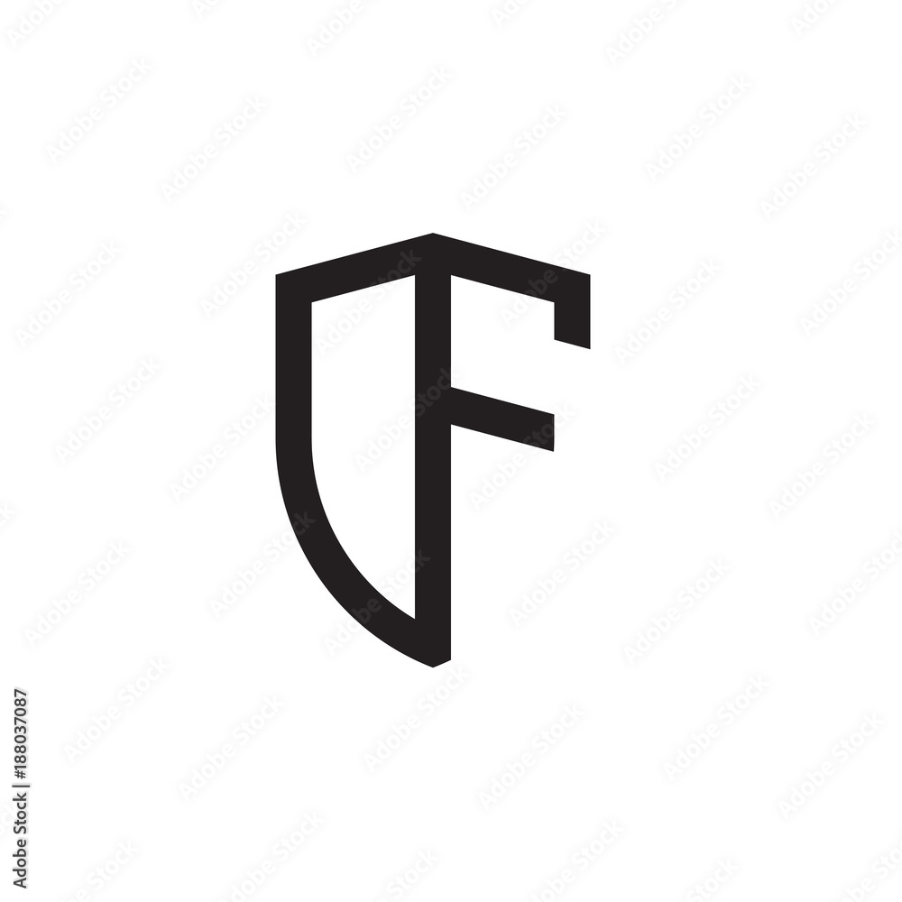 Initial letters shield shape logo Initial letters shield shape logo