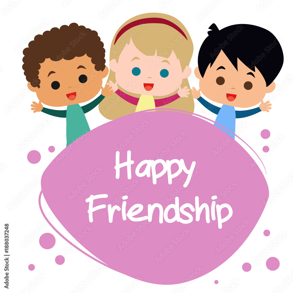 Happy friendship day illustration Happy friendship day illustration