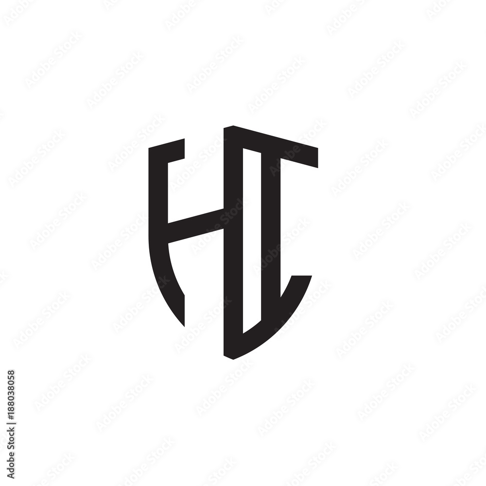Initial letters shield shape logo Initial letters shield shape logo