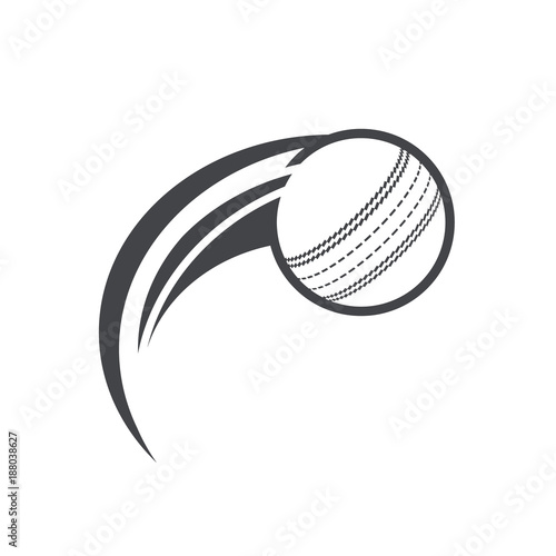 Swoosh Cricket ball Logo Icon